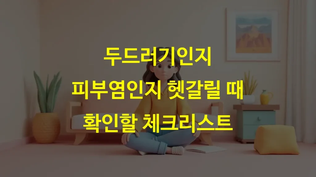 두드러기인지 피부염인지 헷갈릴 때 확인할 체크리스트