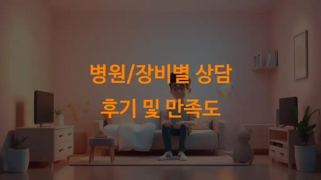 병원/장비별 상담 후기 및 만족도